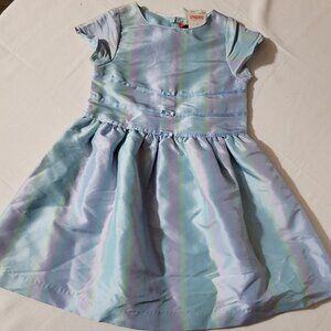 Gymboree Petit Four NWT size 4 silk dress. Has small storage rust spot on back.
